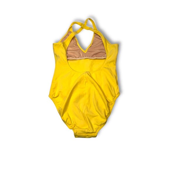 Ralph Lauren Yellow One-Piece Swimsuit Womens Size 10 Vintage 1980s - Picture 5 of 7